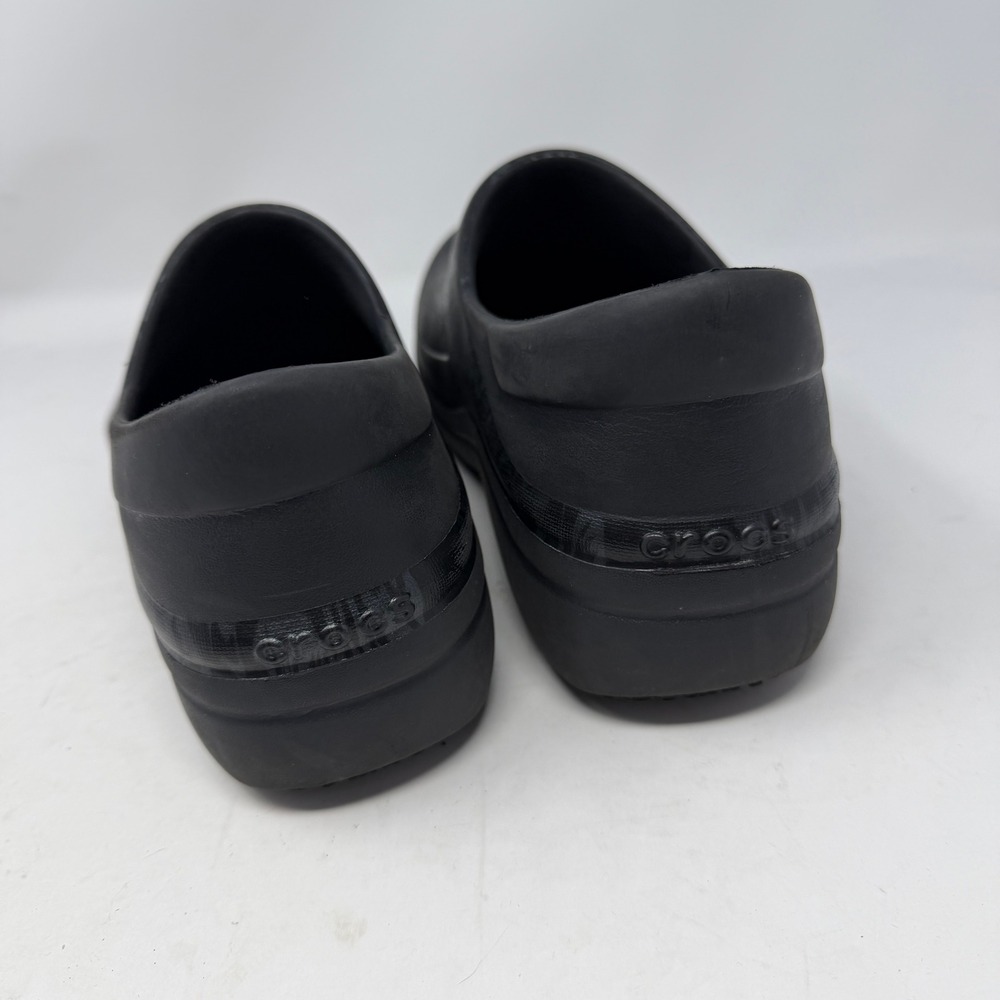Crocs Neria Pro II Clogs Womens 11 Black Grey Rose Floral Slip Resistant - Picture 4 of 5